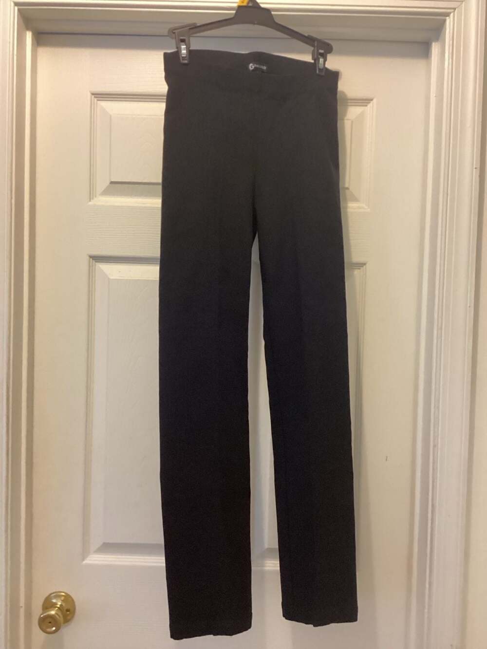 Franne Golde Black Pull On Straight Leg Pants Size 6